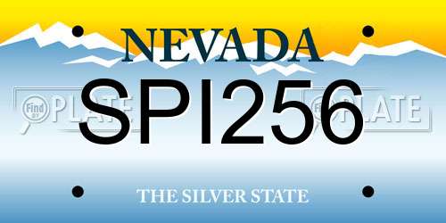 SPI256 Nevada License Plate