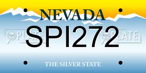 SPI272 Nevada License Plate