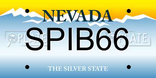 SPIB66 Nevada License Plate