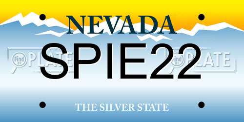 SPIE22 Nevada License Plate