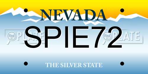 SPIE72 Nevada License Plate