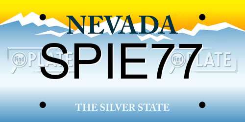 SPIE77 Nevada License Plate