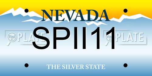SPII11 Nevada License Plate
