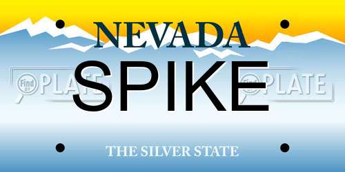 SPIKE Nevada License Plate