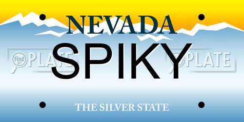 SPIKY Nevada License Plate