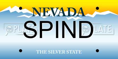 SPIND Nevada License Plate