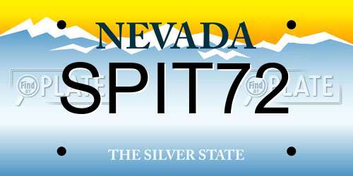 SPIT72 Nevada License Plate