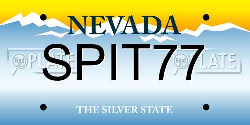 SPIT77 Nevada License Plate