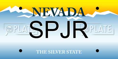SPJR Nevada License Plate