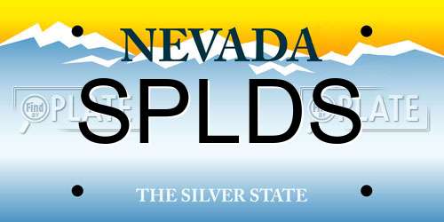 SPLDS Nevada License Plate