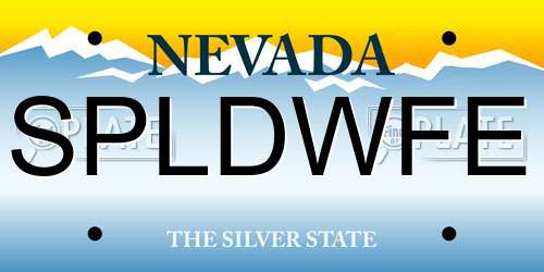 SPLDWFE Nevada License Plate