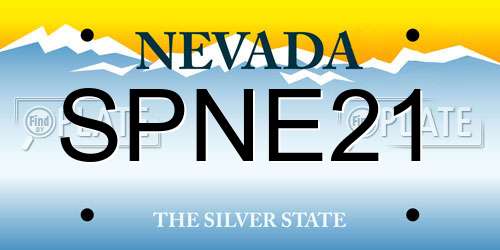 SPNE21 Nevada License Plate