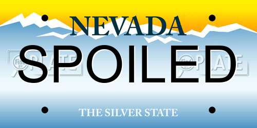 SPOILED Nevada License Plate