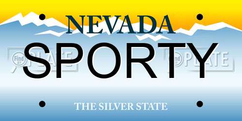 SPORTY Nevada License Plate