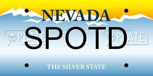 SPOTD Nevada License Plate