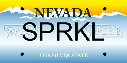 SPRKL Nevada License Plate