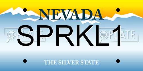 SPRKL1 Nevada License Plate