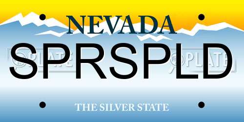SPRSPLD Nevada License Plate