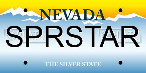 SPRSTAR Nevada License Plate
