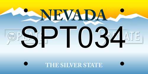 SPT034 Nevada License Plate