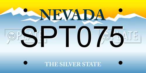 SPT075 Nevada License Plate