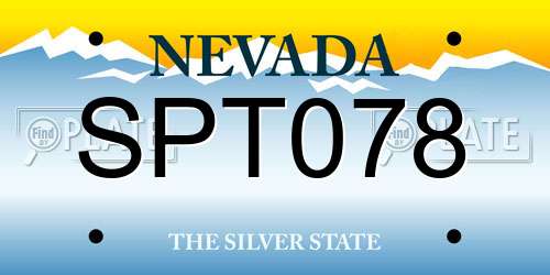 SPT078 Nevada License Plate