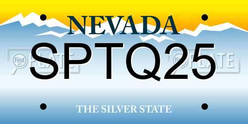 SPTQ25 Nevada License Plate
