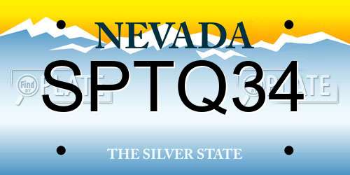 SPTQ34 Nevada License Plate