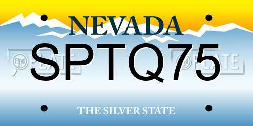 SPTQ75 Nevada License Plate
