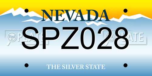 SPZ028 Nevada License Plate