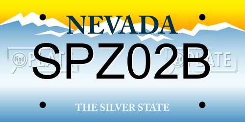 SPZ02B Nevada License Plate