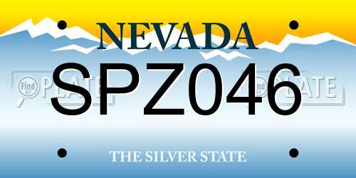 SPZ046 Nevada License Plate