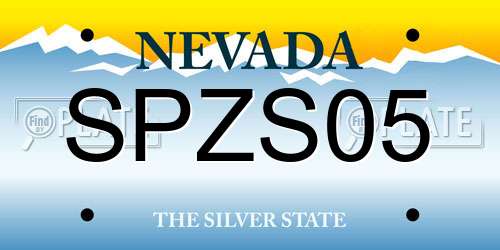SPZS05 Nevada License Plate