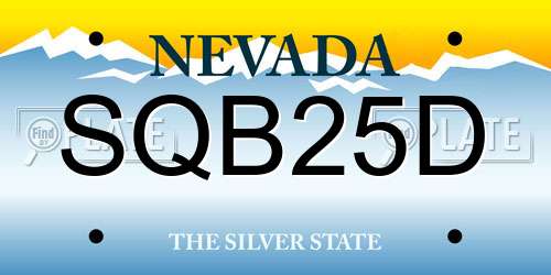 SQB25D Nevada License Plate