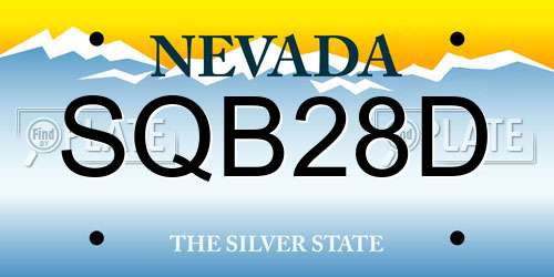 SQB28D Nevada License Plate