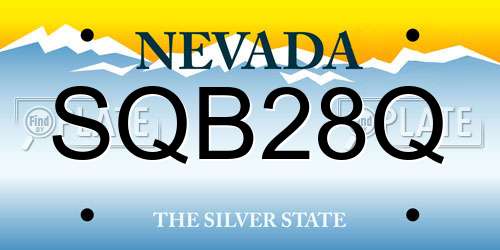 SQB28Q Nevada License Plate