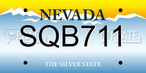SQB711 Nevada License Plate