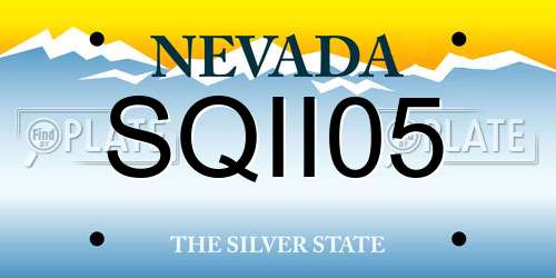 SQII05 Nevada License Plate