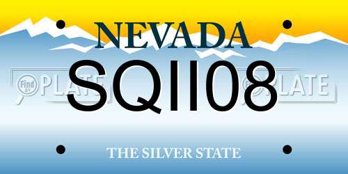 SQII08 Nevada License Plate
