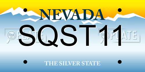 SQST11 Nevada License Plate