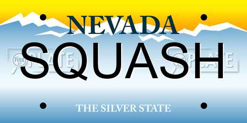 SQUASH Nevada License Plate