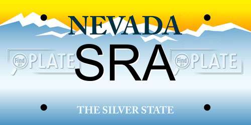 SRA Nevada License Plate