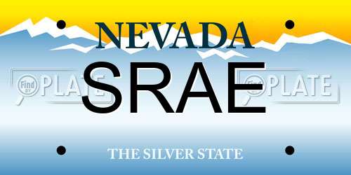 SRAE Nevada License Plate