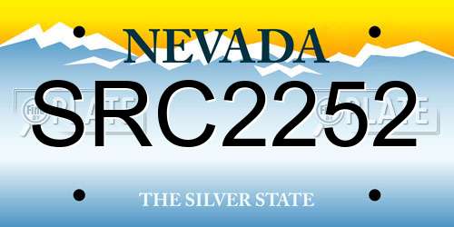 SRC2252 Nevada License Plate