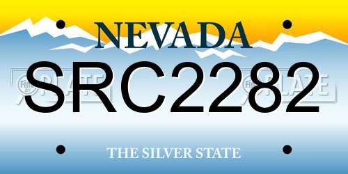 SRC2282 Nevada License Plate