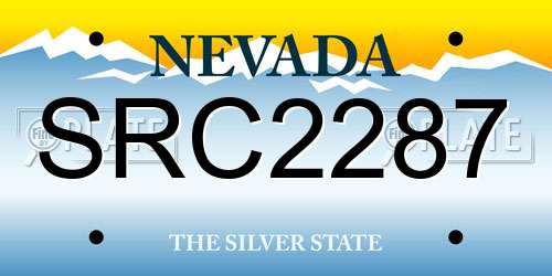 SRC2287 Nevada License Plate