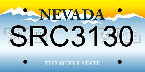 SRC3130 Nevada License Plate