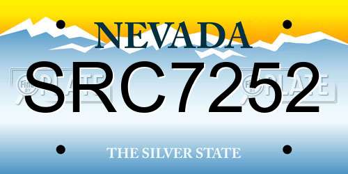SRC7252 Nevada License Plate