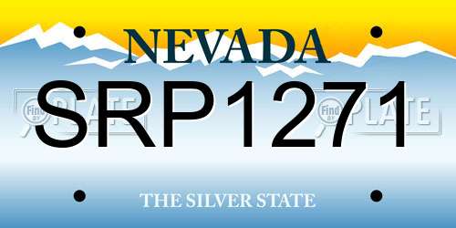 SRP1271 Nevada License Plate