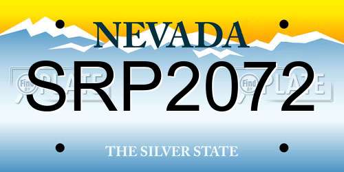 SRP2072 Nevada License Plate